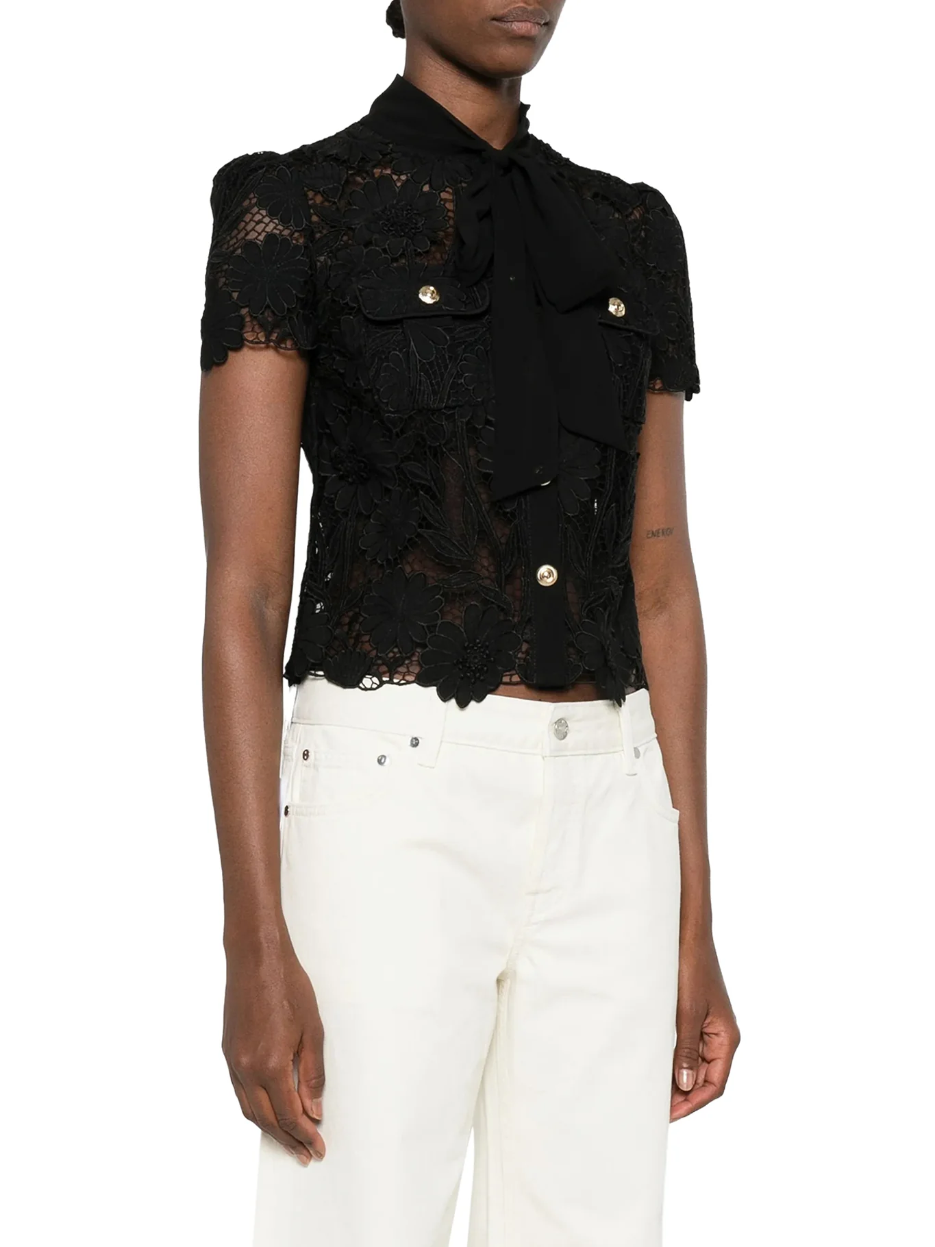 BLACK TOP WITH NECK TIES - Image 3