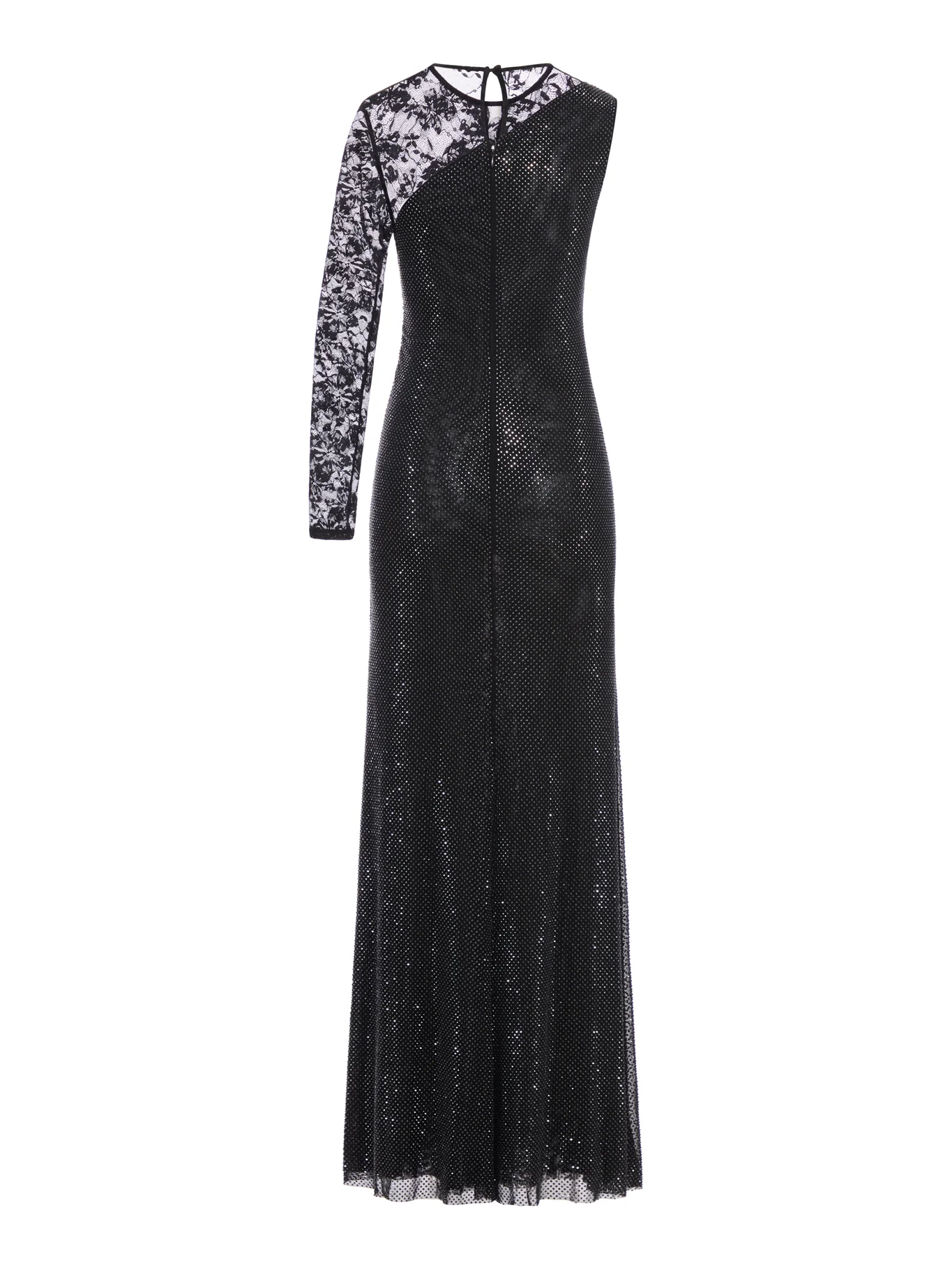 DRESS WITH RHINESTONE AND LACE SLEEVES - Image 2