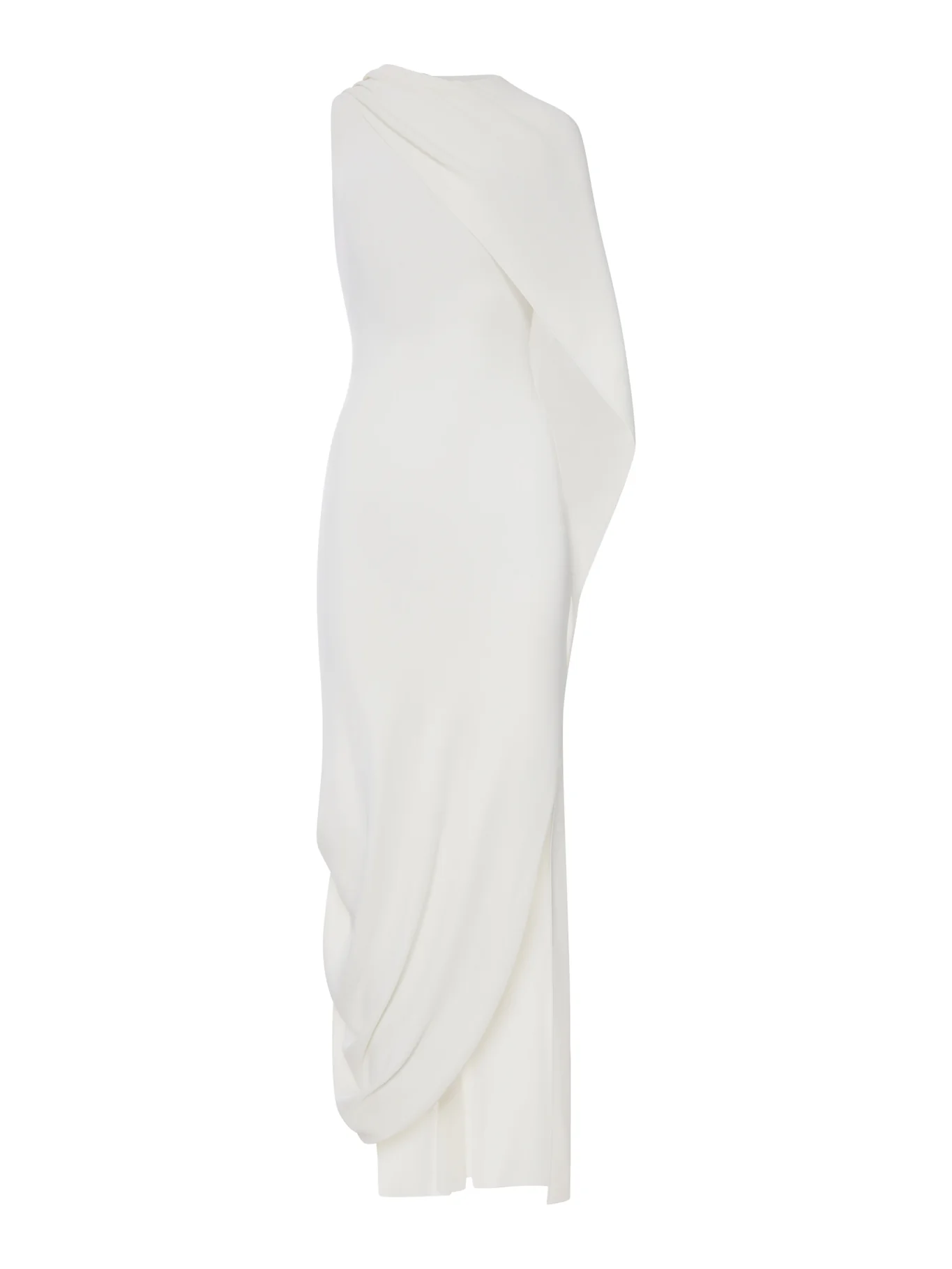 LONG DRAPED KNIT DRESS