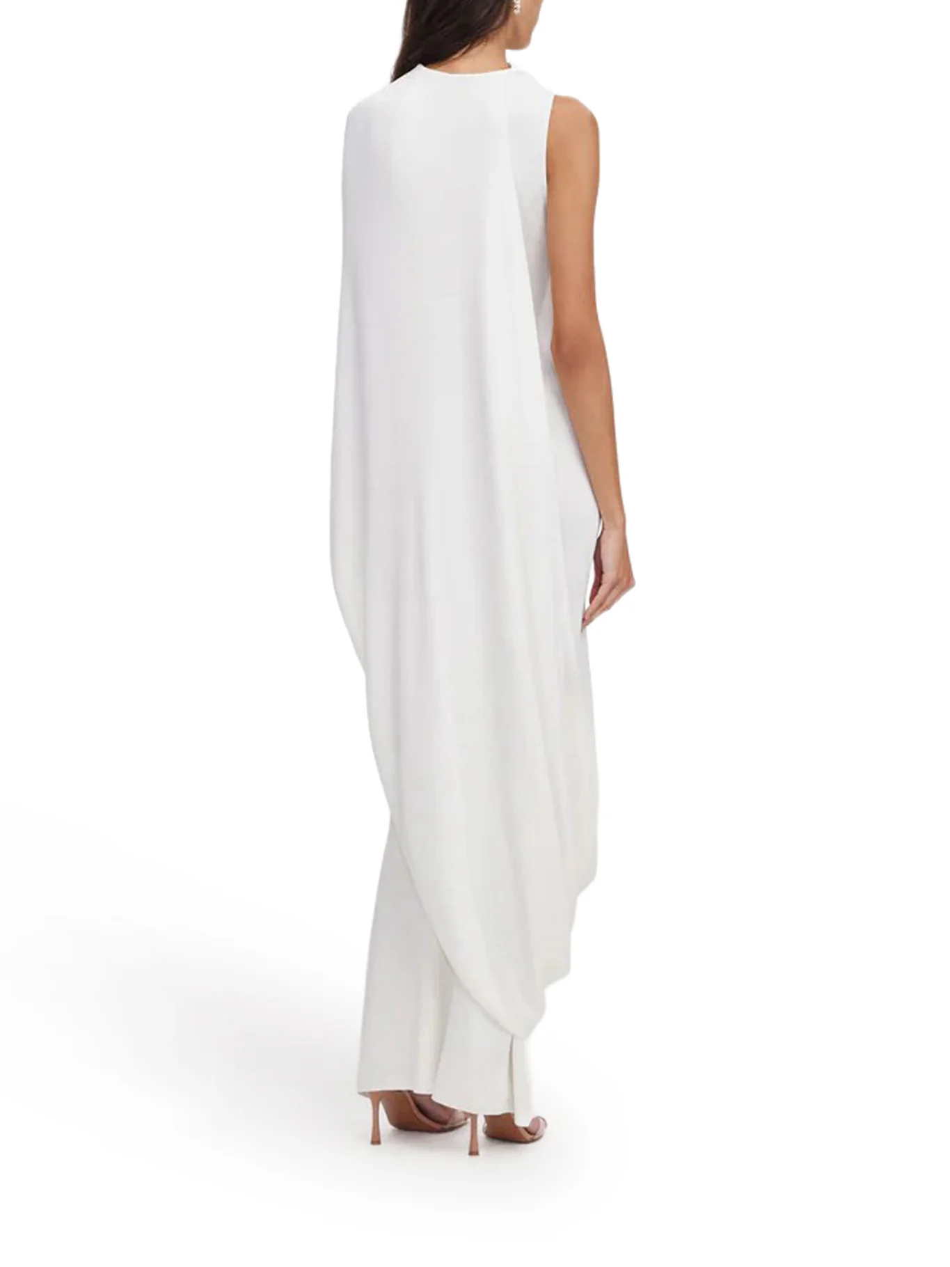 LONG DRAPED KNIT DRESS - Image 3