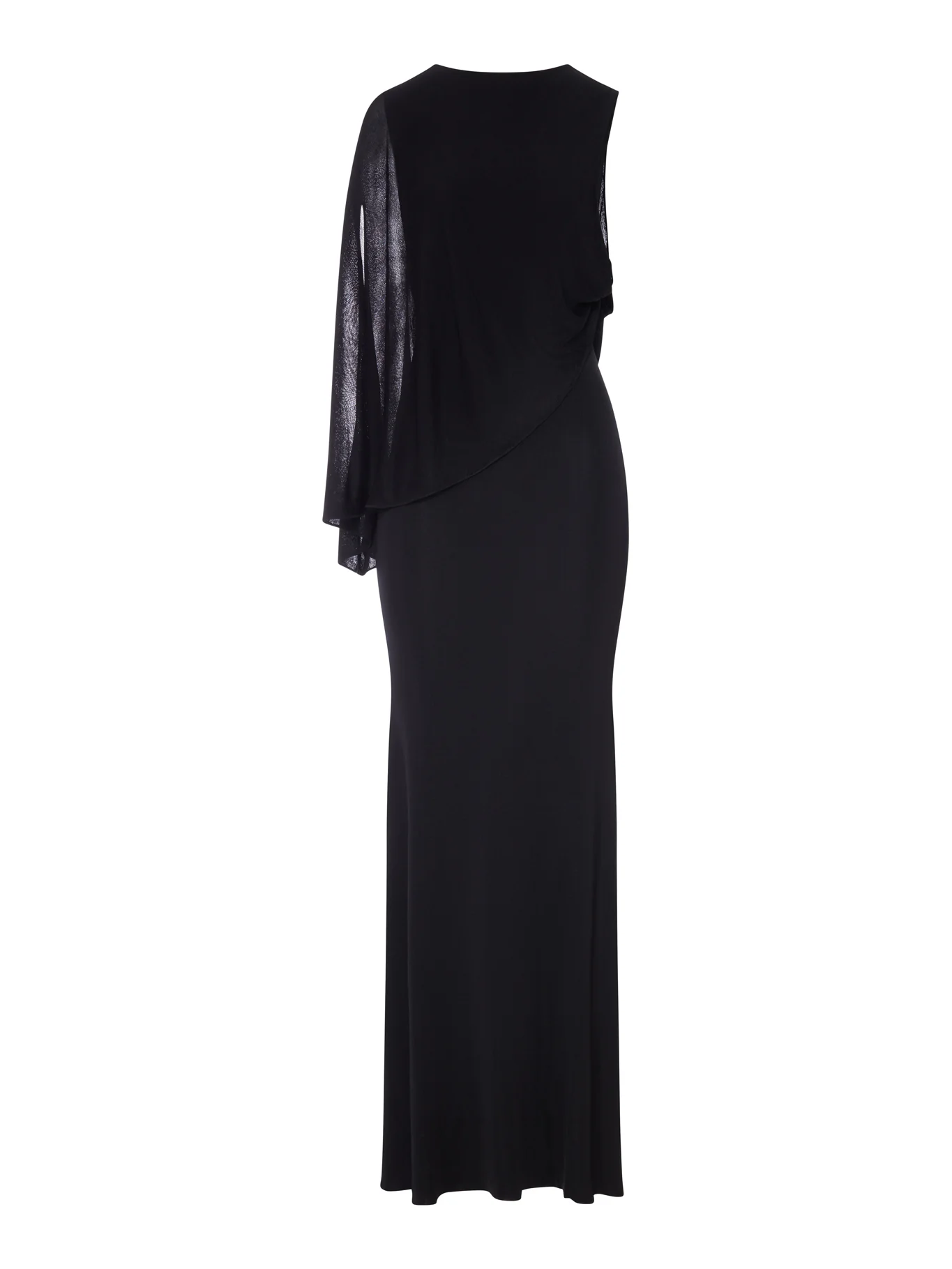 LONG ONE-SHOULDER KNIT DRESS