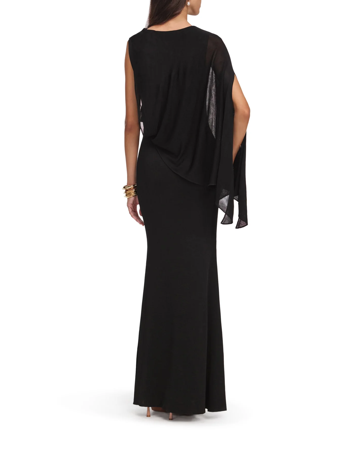 LONG ONE-SHOULDER KNIT DRESS - Image 3