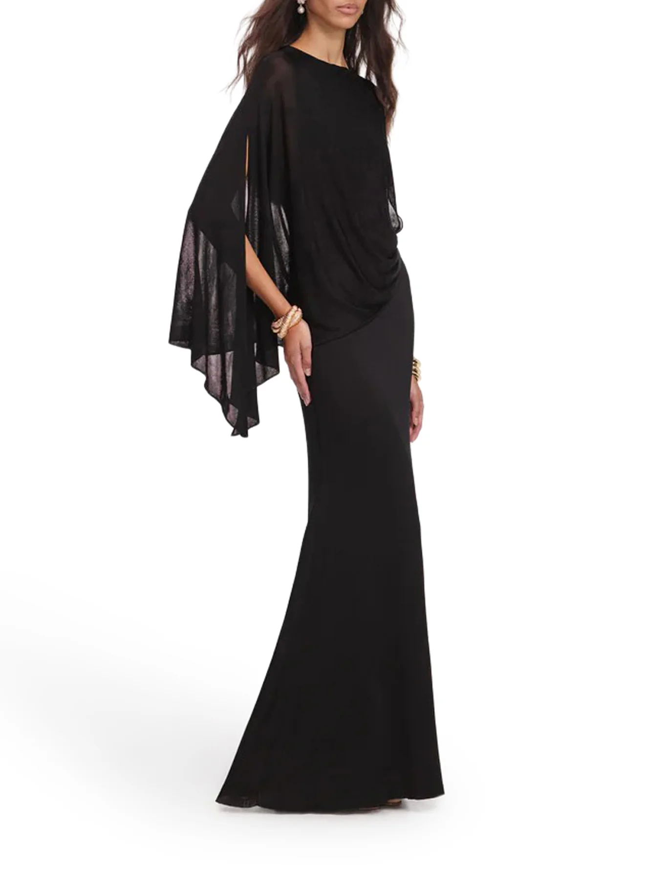 LONG ONE-SHOULDER KNIT DRESS - Image 4