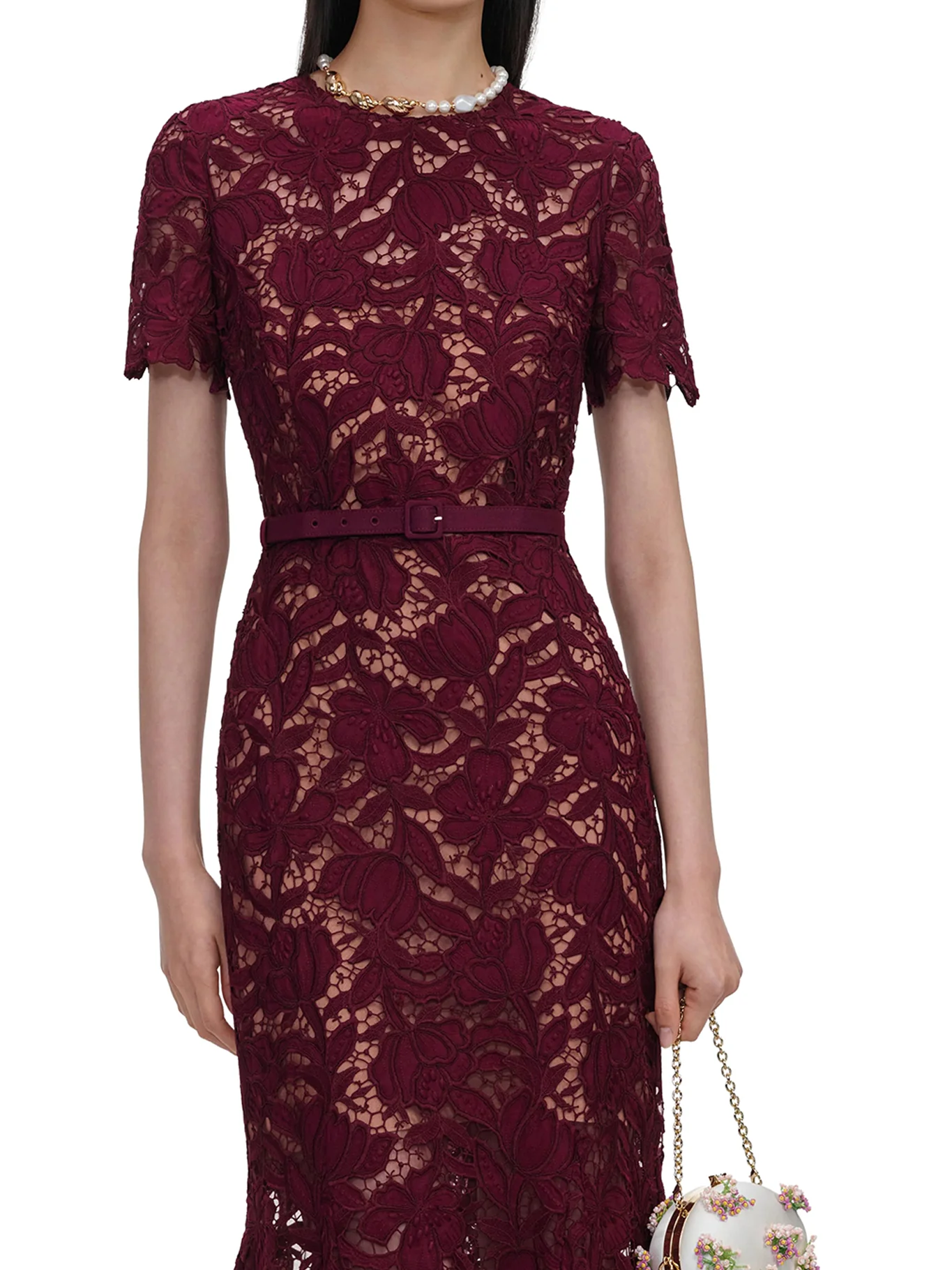 MIDI LACE DRESS - Image 4