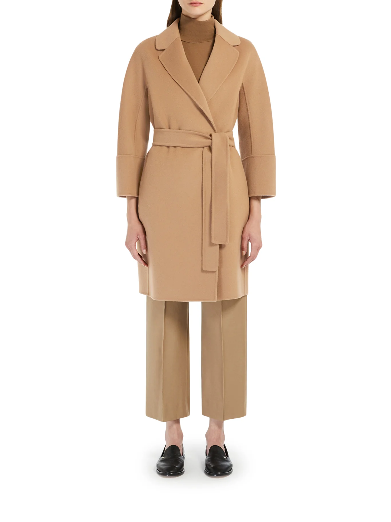 ARONA BELTED WOOL WRAP COAT - Image 2