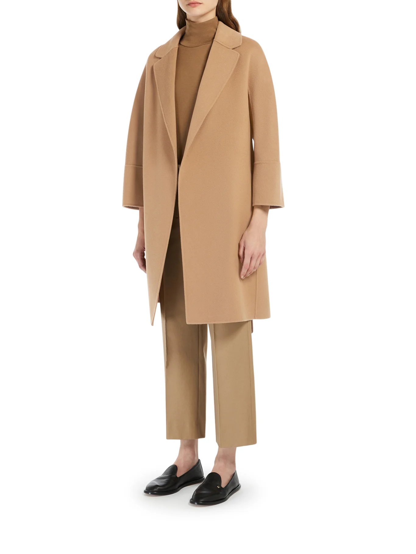 ARONA BELTED WOOL WRAP COAT - Image 4