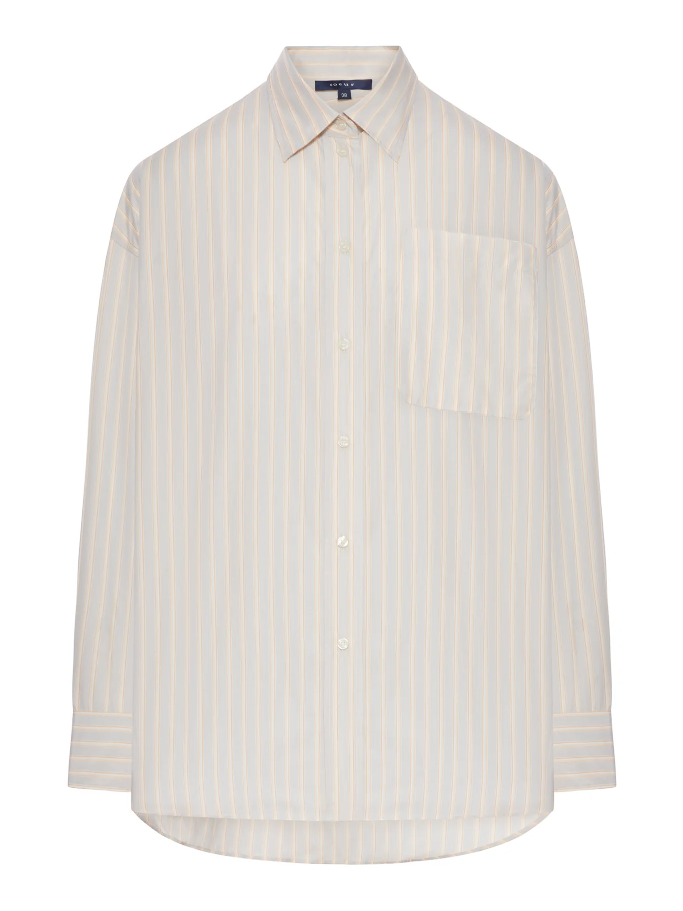 OVERSIZED COTTON SHIRT WITH PATCHED POCKET