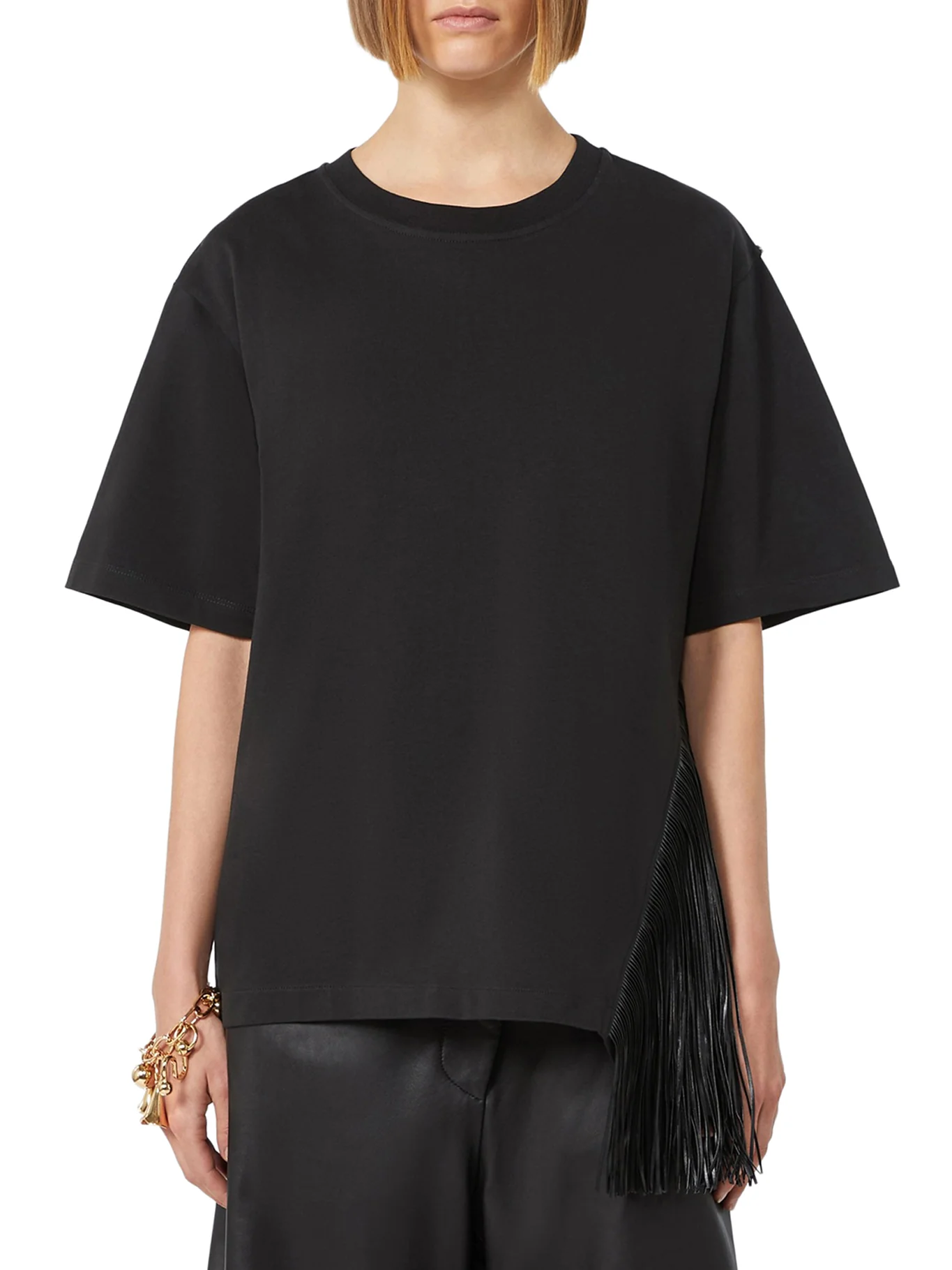 COTTON T-SHIRT WITH FRINGES - Image 3