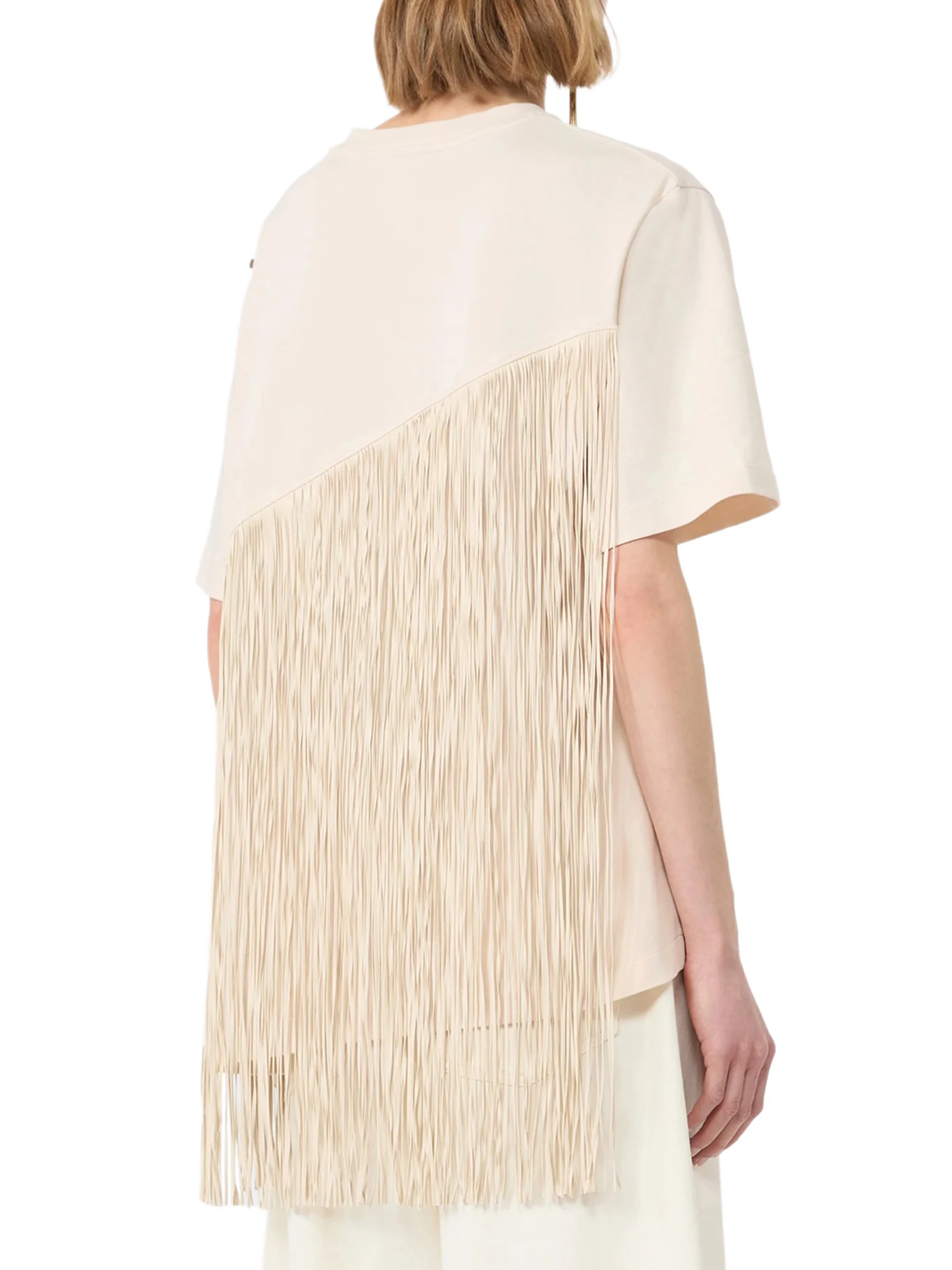COTTON T-SHIRT WITH FRINGES - Image 4