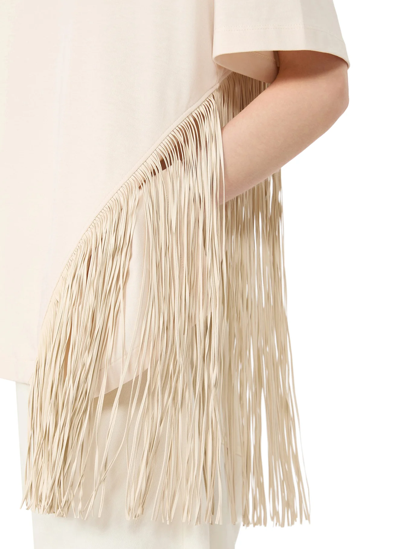 COTTON T-SHIRT WITH FRINGES - Image 5