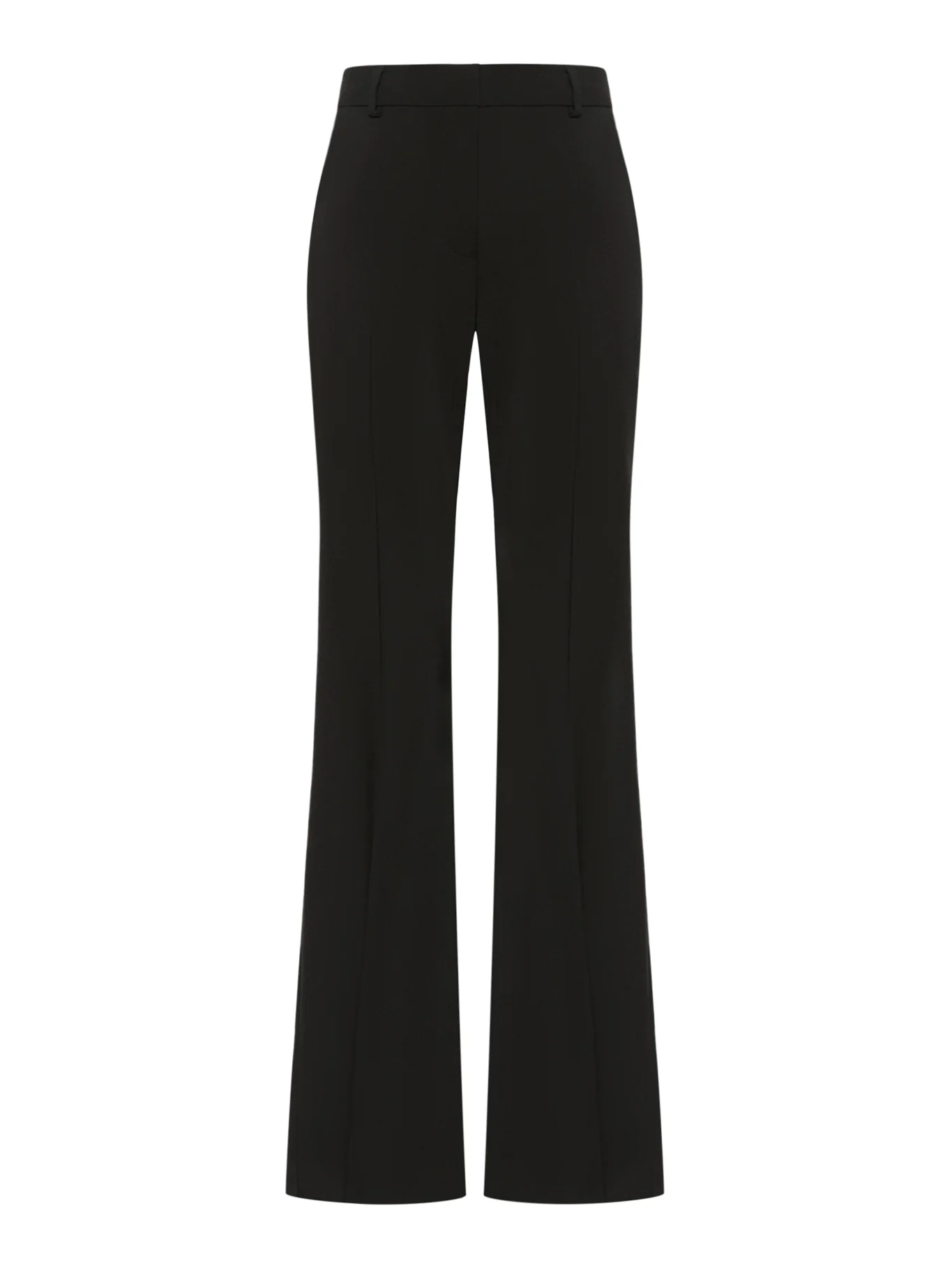 FLARED TROUSERS IN PURE NATURAL STRETCH WOOL
