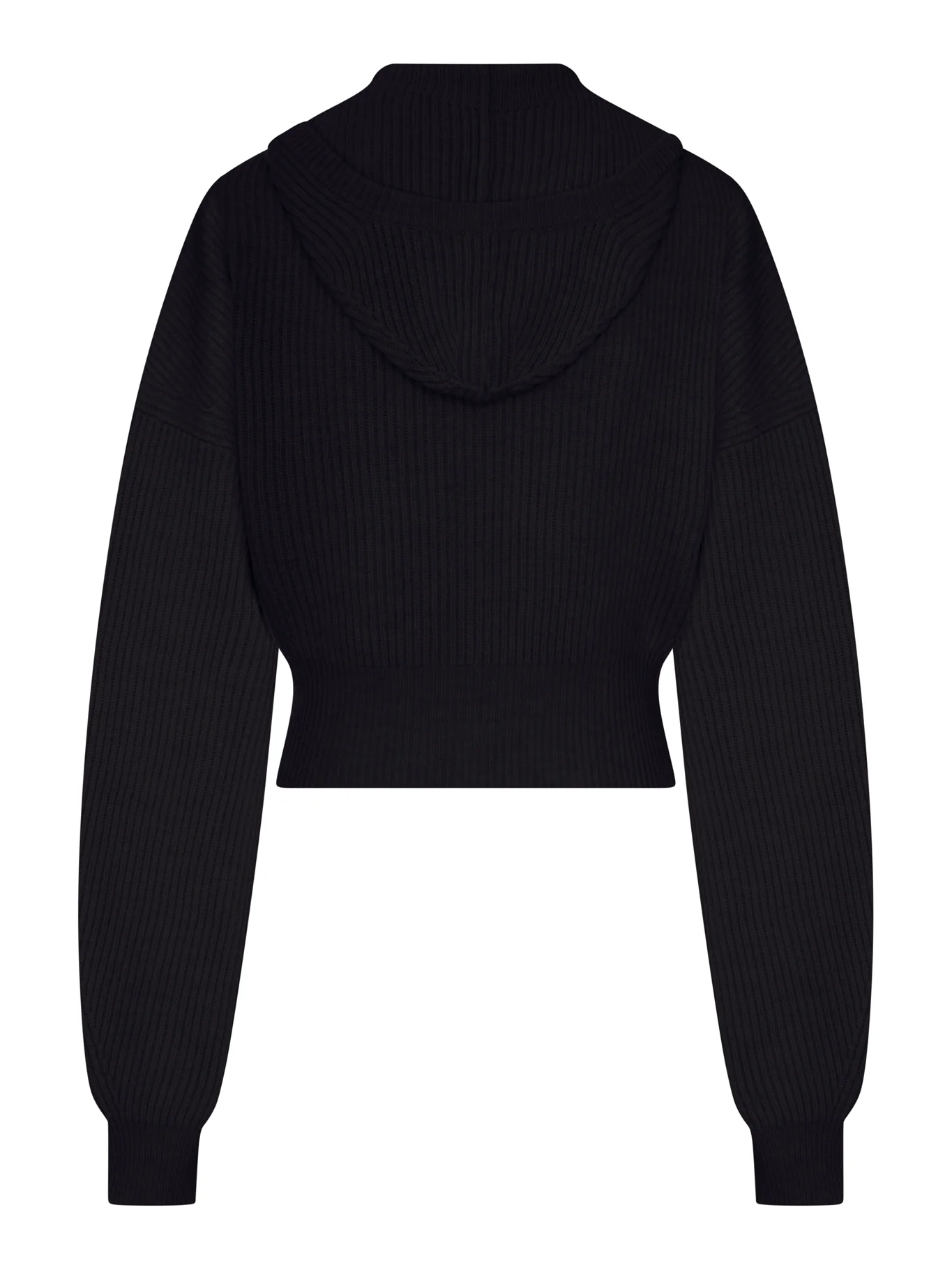 RIBBED WOOL CARDIGAN WITH WIDE COLLAR - Image 2