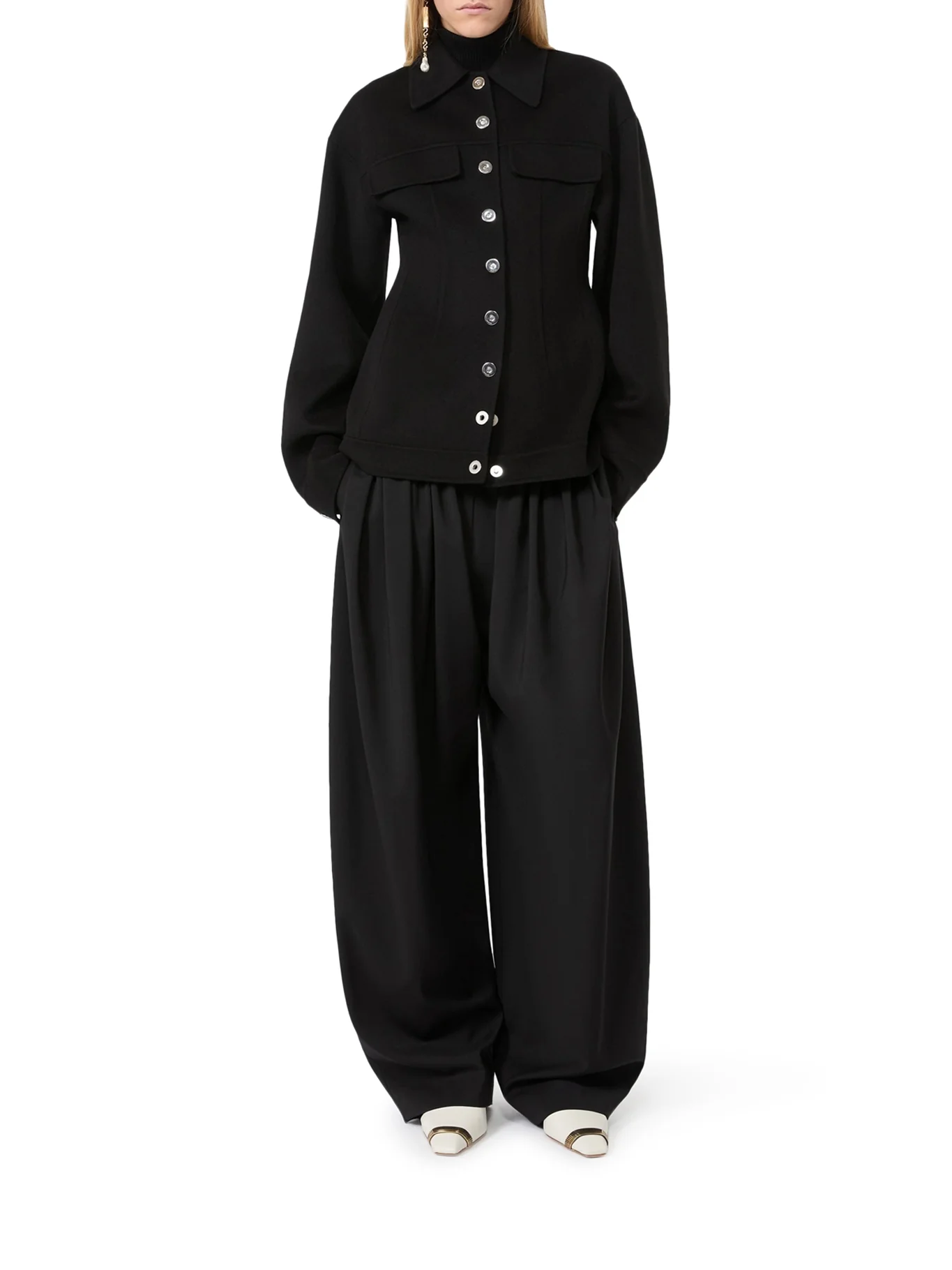 SHAPED OVERSHIRT IN PURE WOOL - Image 2