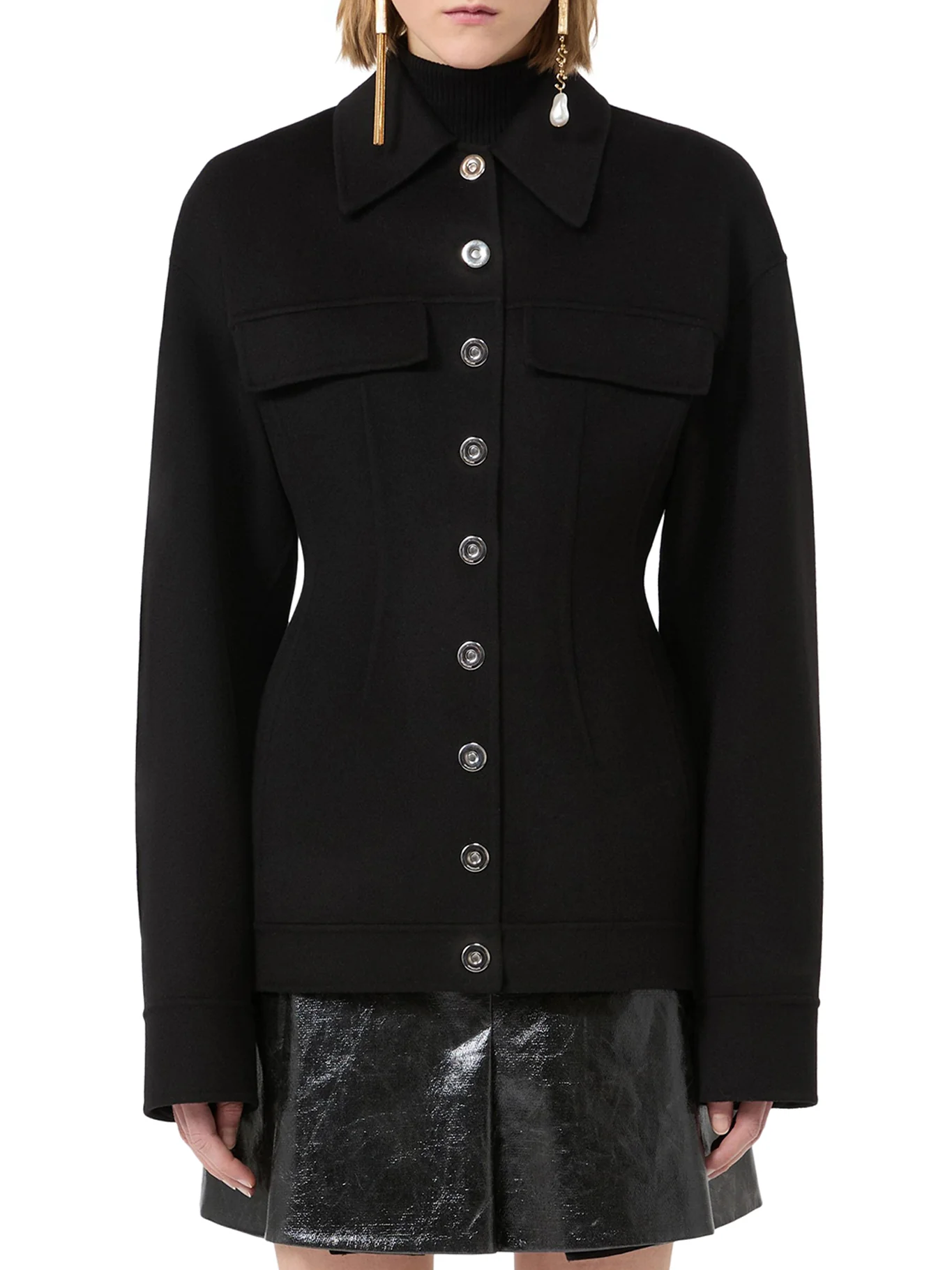 SHAPED OVERSHIRT IN PURE WOOL - Image 3