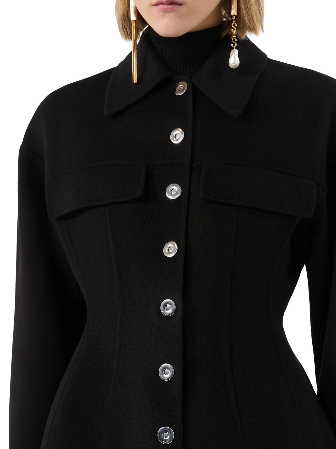 SHAPED OVERSHIRT IN PURE WOOL - Image 5
