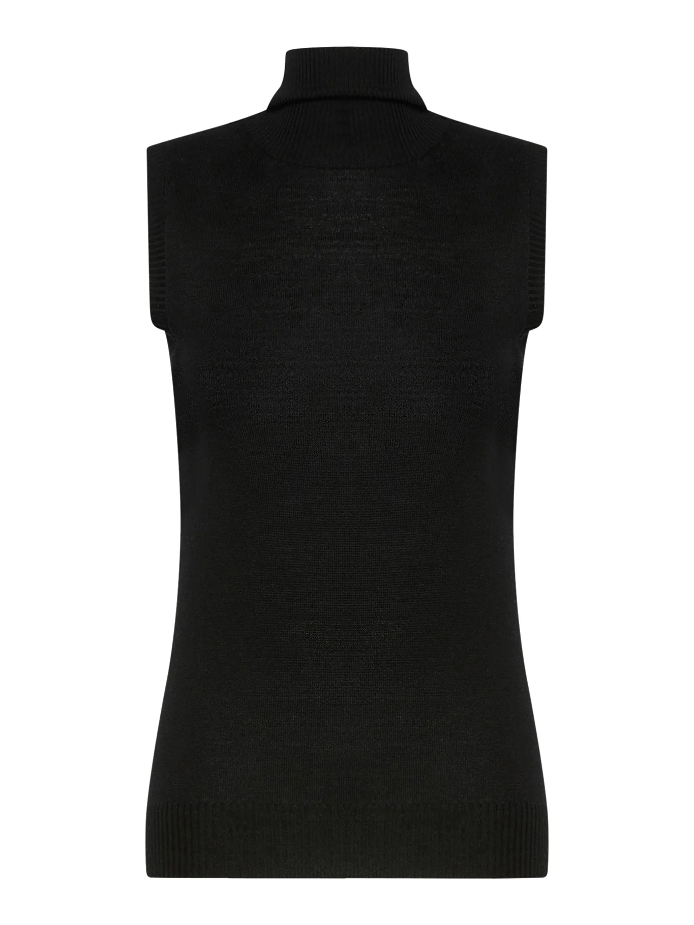 SLEEVELESS TOP IN PURE WOOL