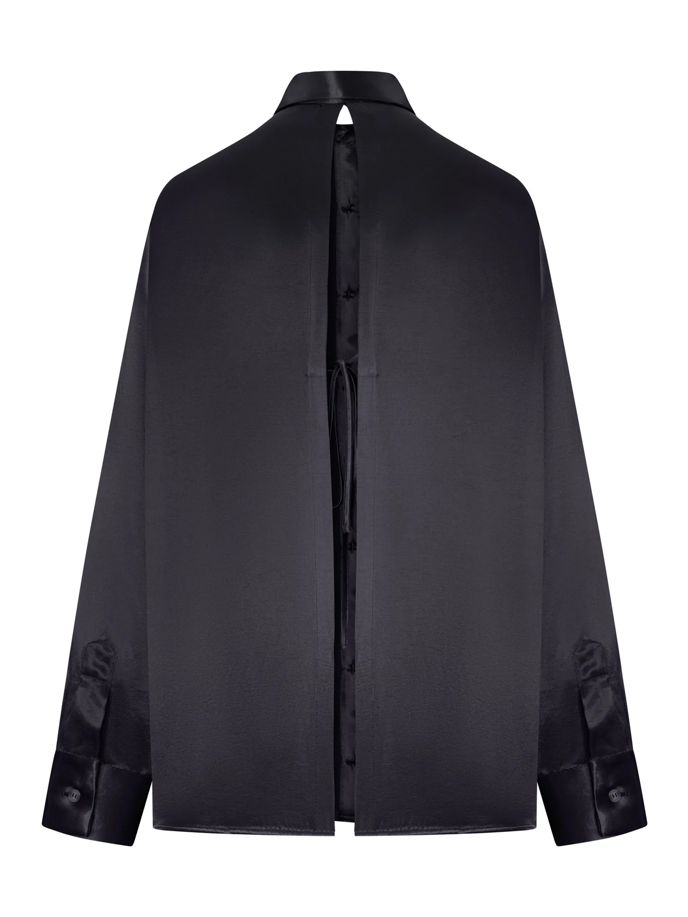 OVERSIZED SILK SHIRT WITH VERTICAL BACK OPENING - Image 2