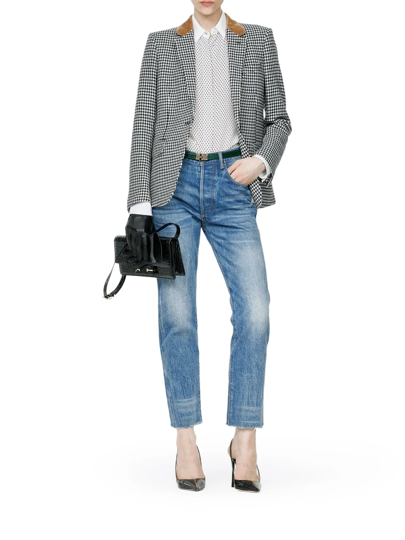 BOYFRIEND JACKET IN HOUNDSTOOTH CASHMERE - Image 2