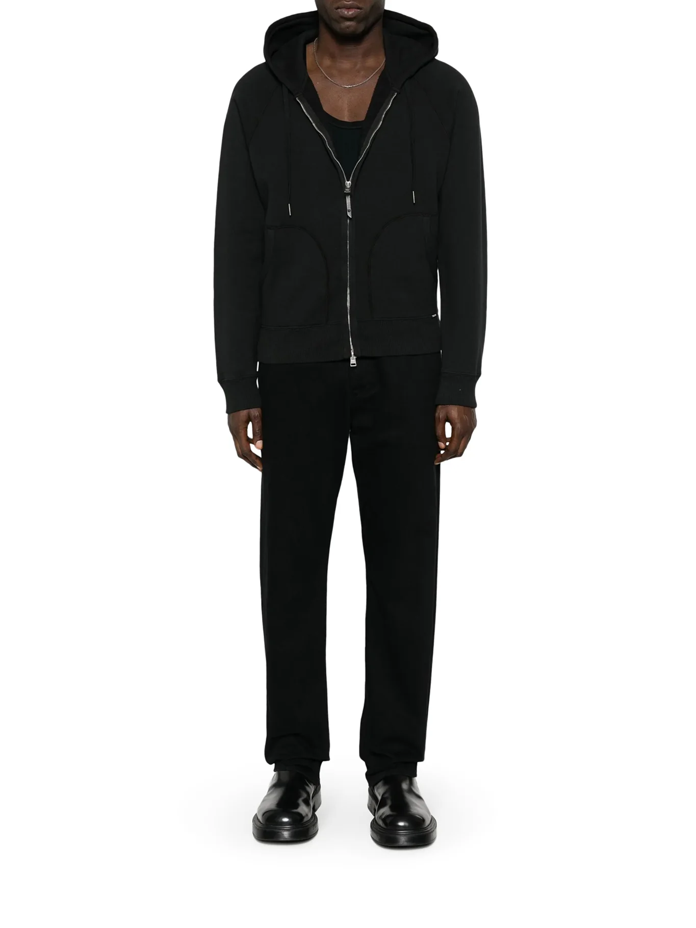 COTTON JERSEY SWEATSHIRT WITH ZIP AND HOOD - Image 2