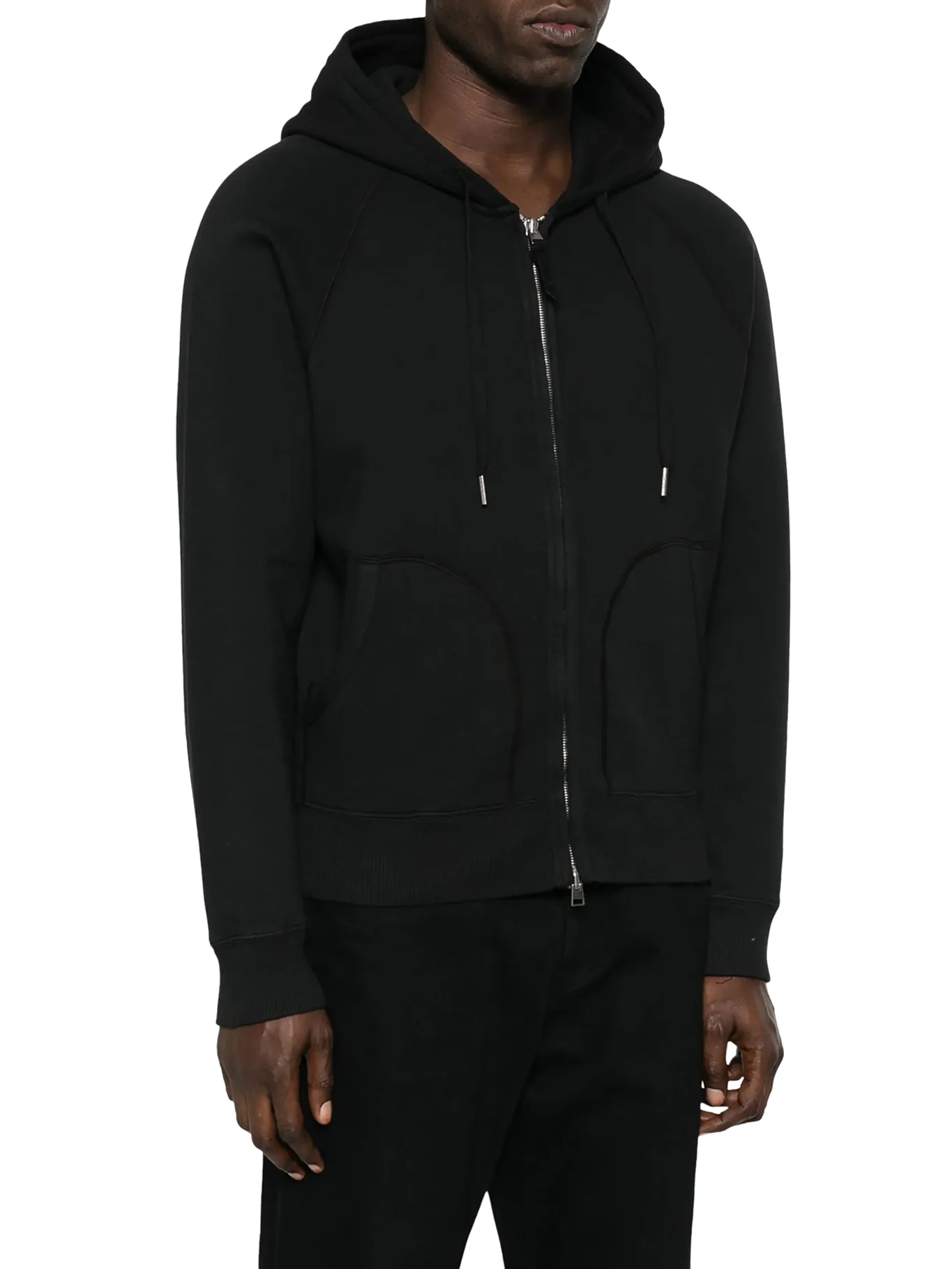 COTTON JERSEY SWEATSHIRT WITH ZIP AND HOOD - Image 3