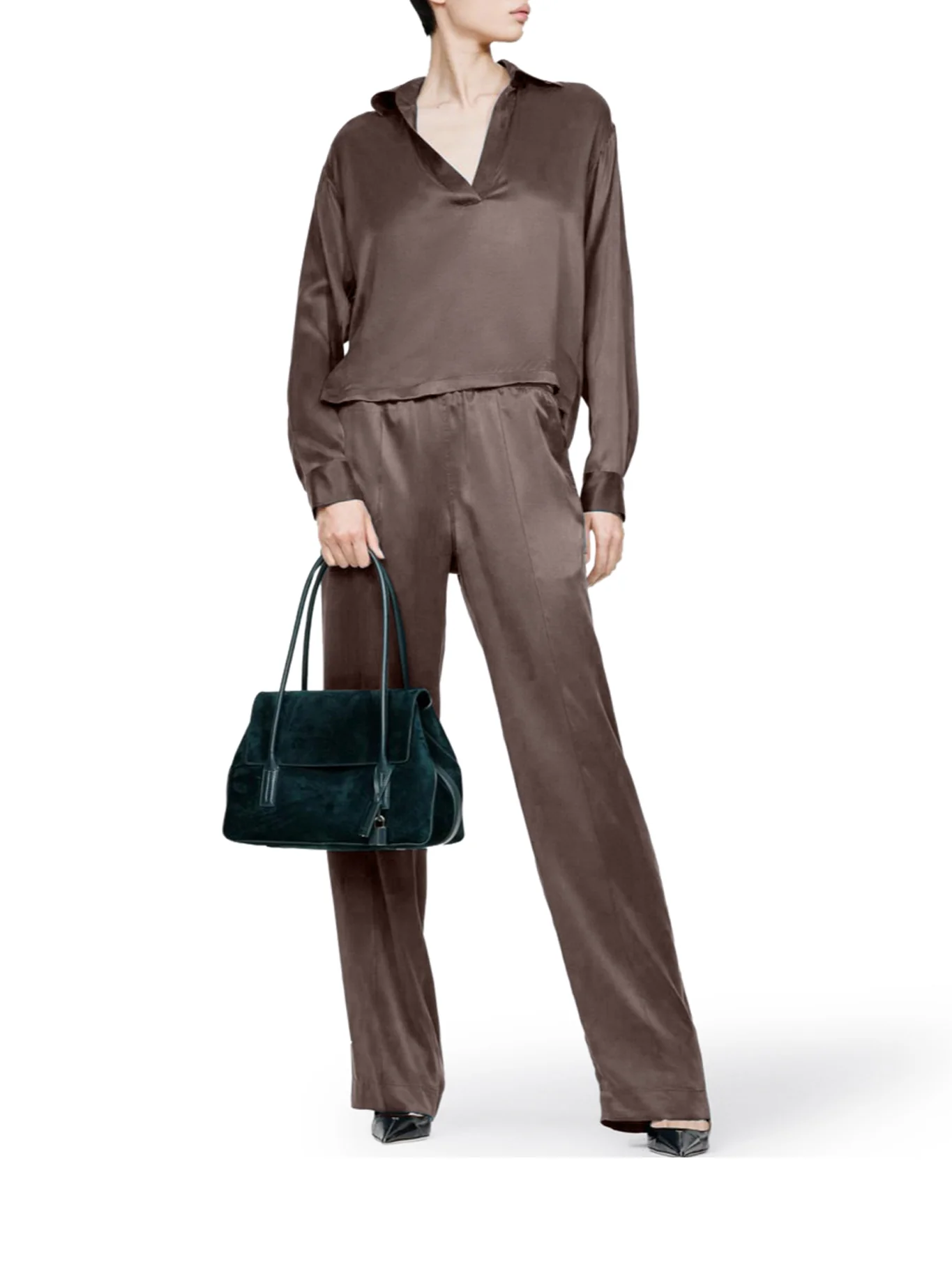 PEACH-FEEL SILK SATIN PJ PANTS - Image 2