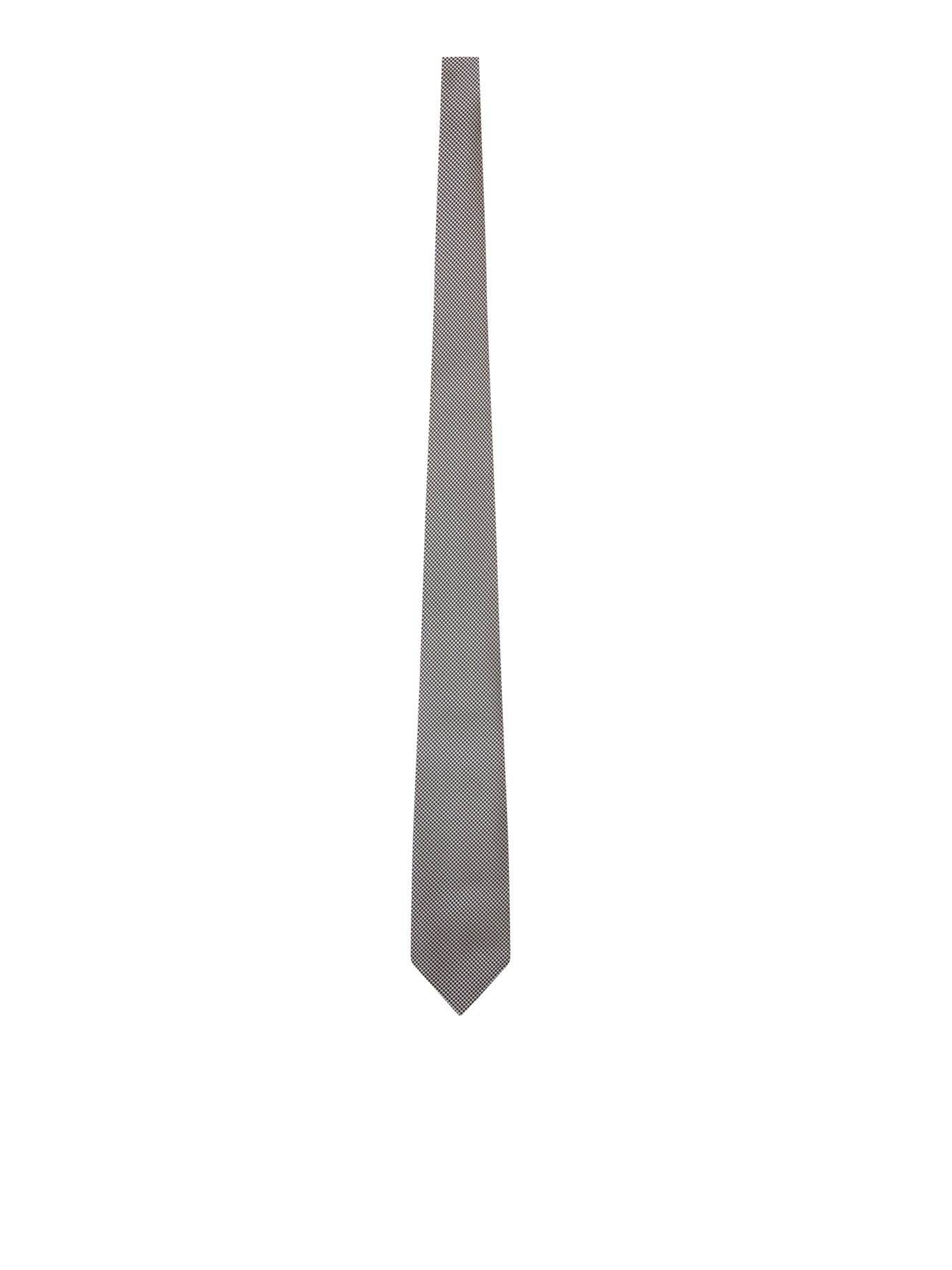 SILK TIE WITH HOUNDSTOOTH PATTERN