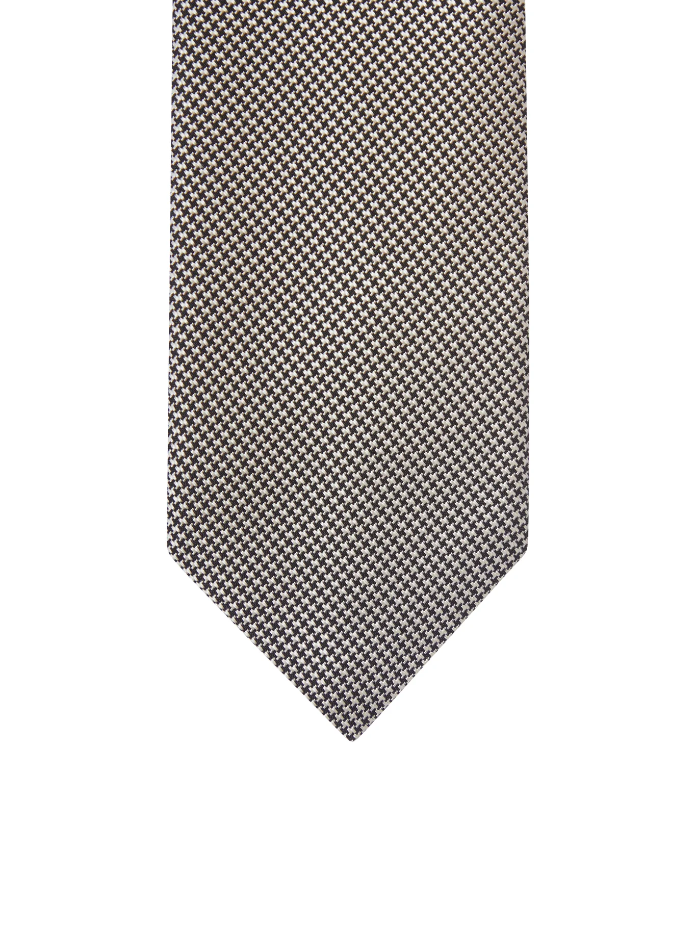 SILK TIE WITH HOUNDSTOOTH PATTERN - Image 3