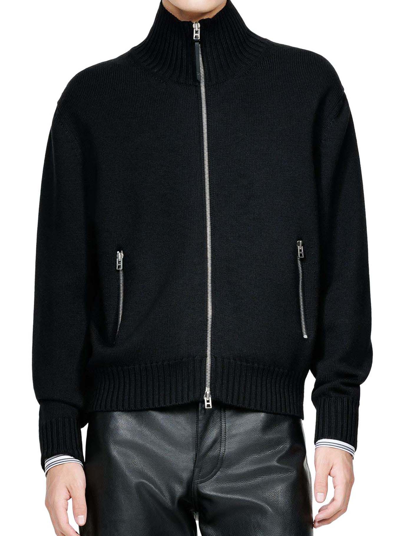 ZIP-UP CARDIGAN IN MÉRINOS WOOL - Image 3