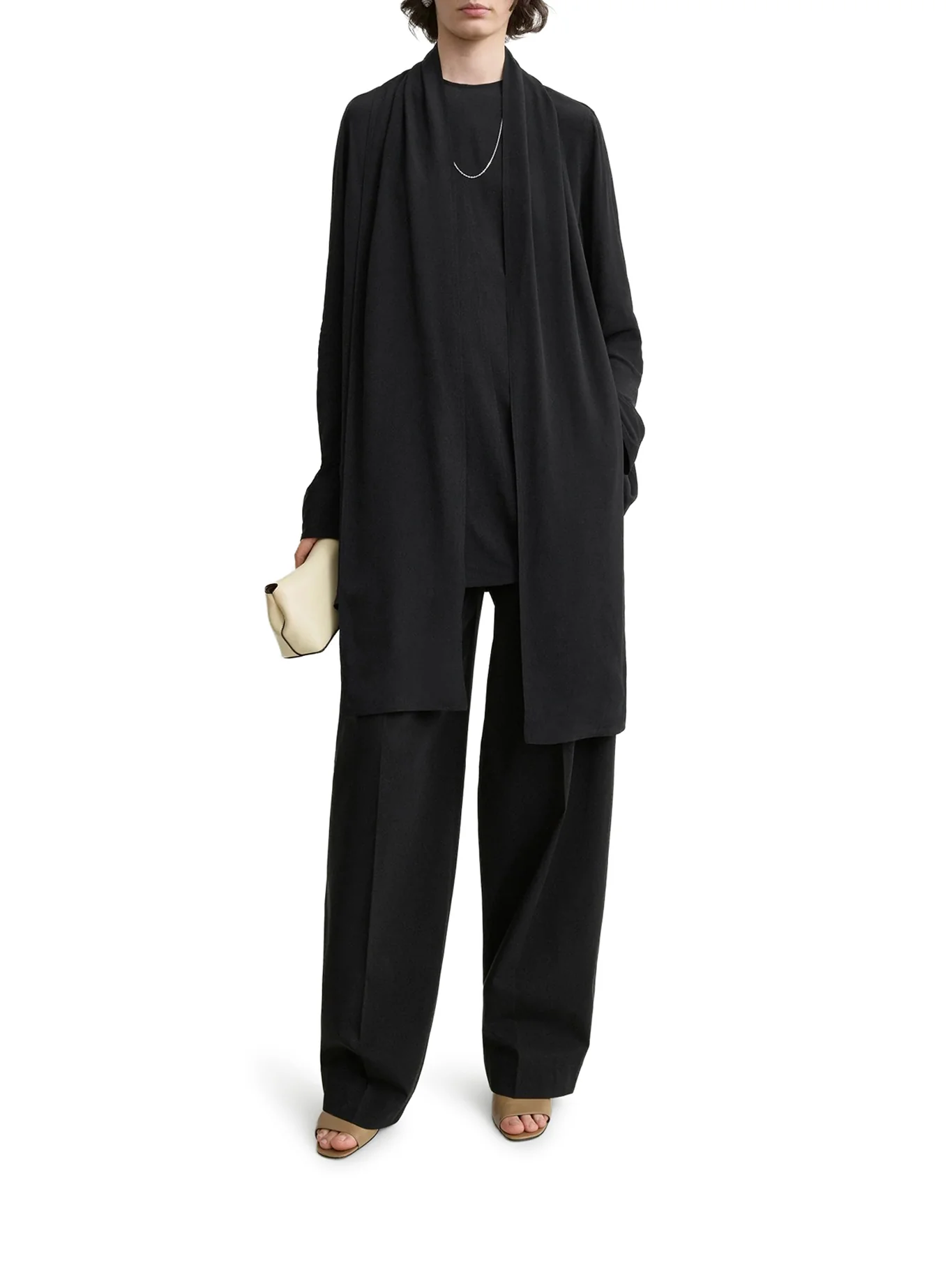 BLOUSE WITH DRAPED SCARF - Image 2