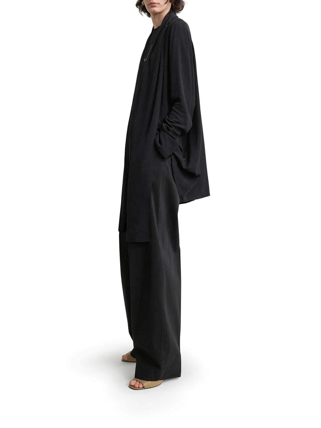 BLOUSE WITH DRAPED SCARF - Image 4