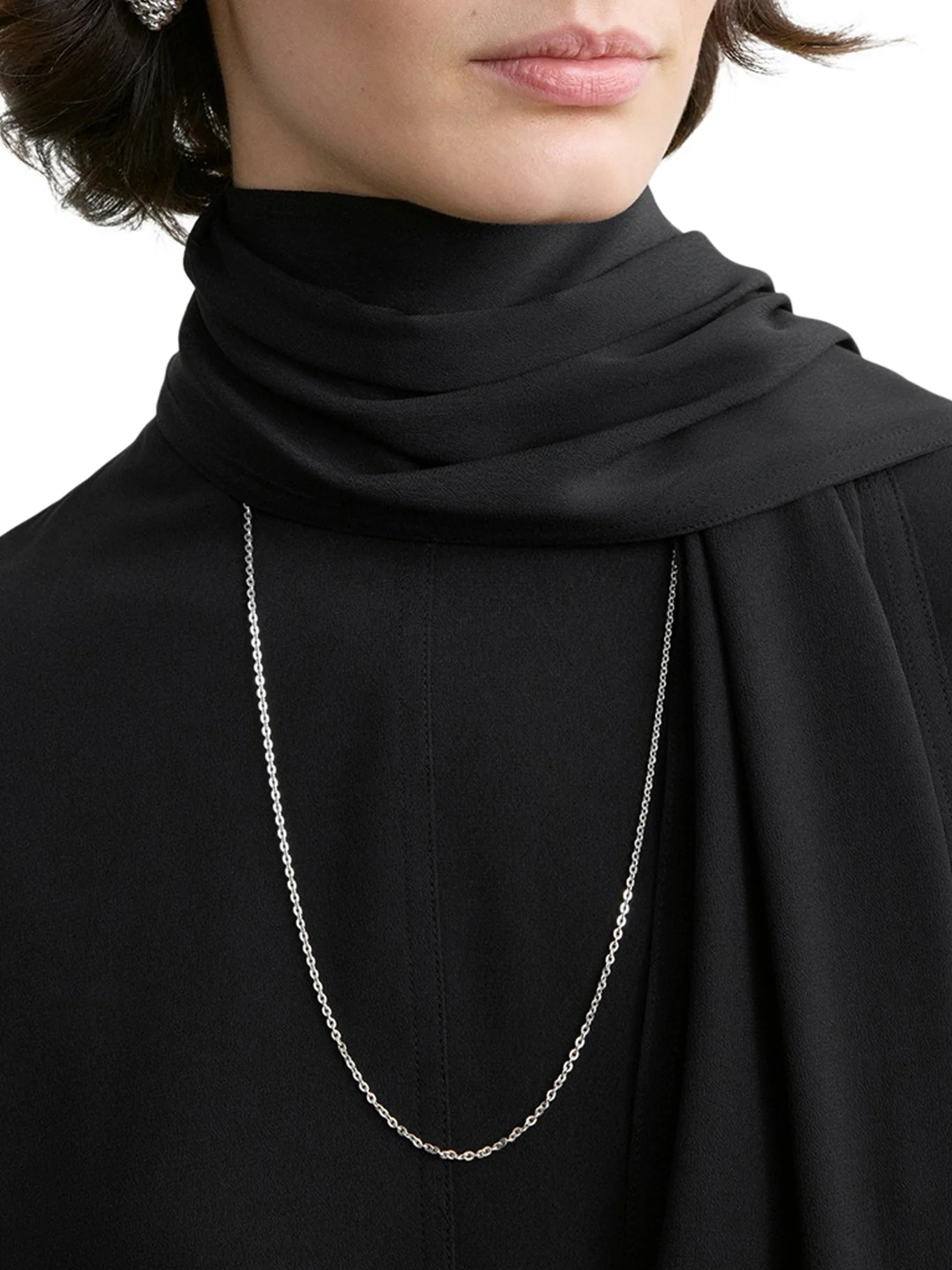 BLOUSE WITH DRAPED SCARF - Image 6