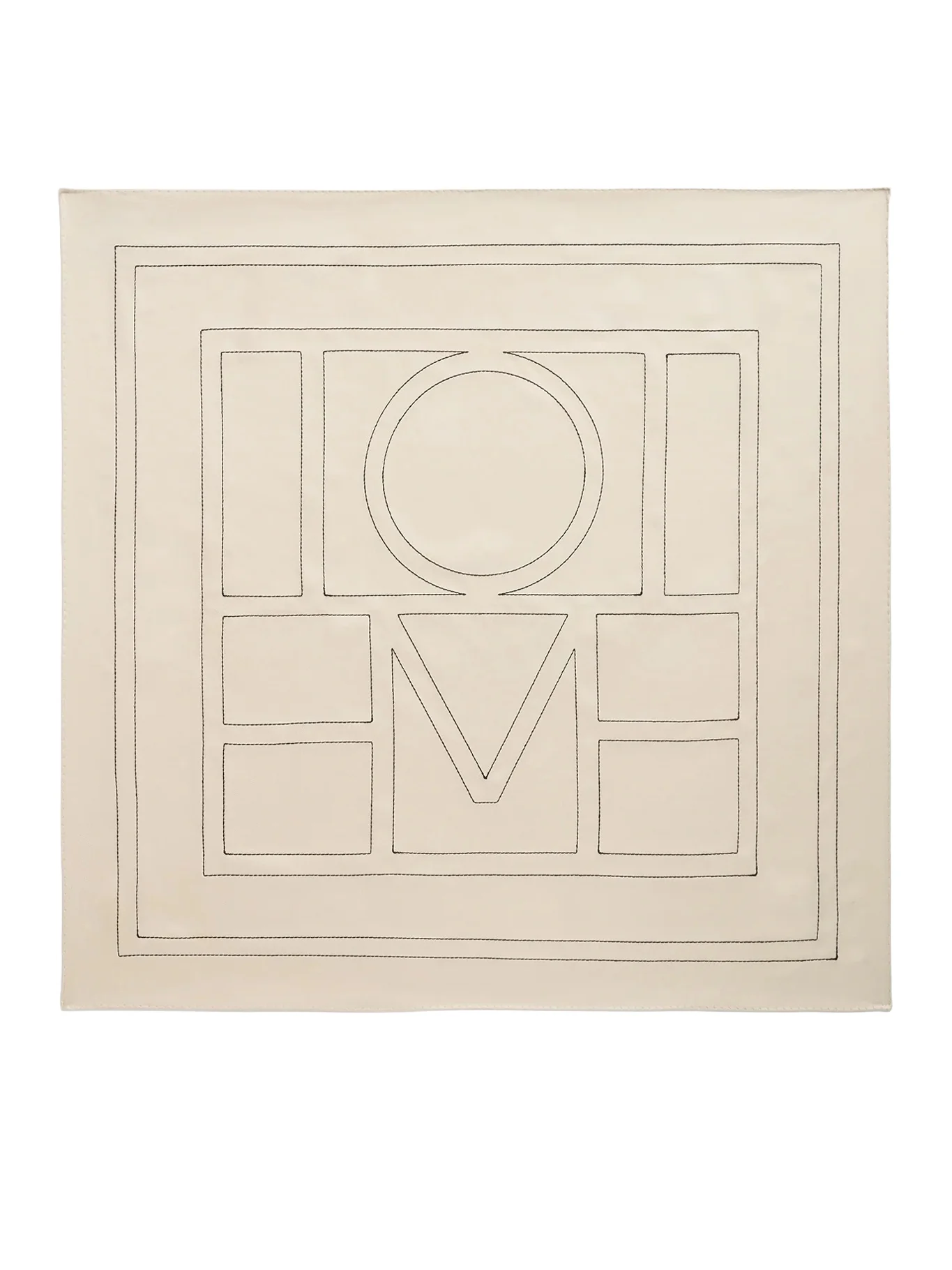 SILK SCARF WITH MONOGRAM EMBROIDERY