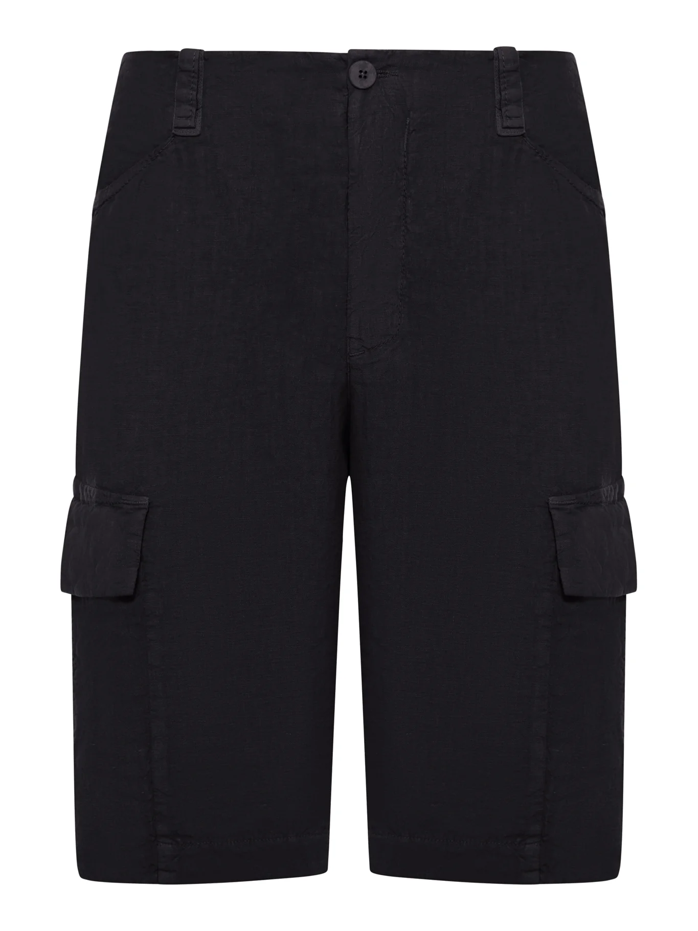 LINEN CARGO BERMUDA SHORTS