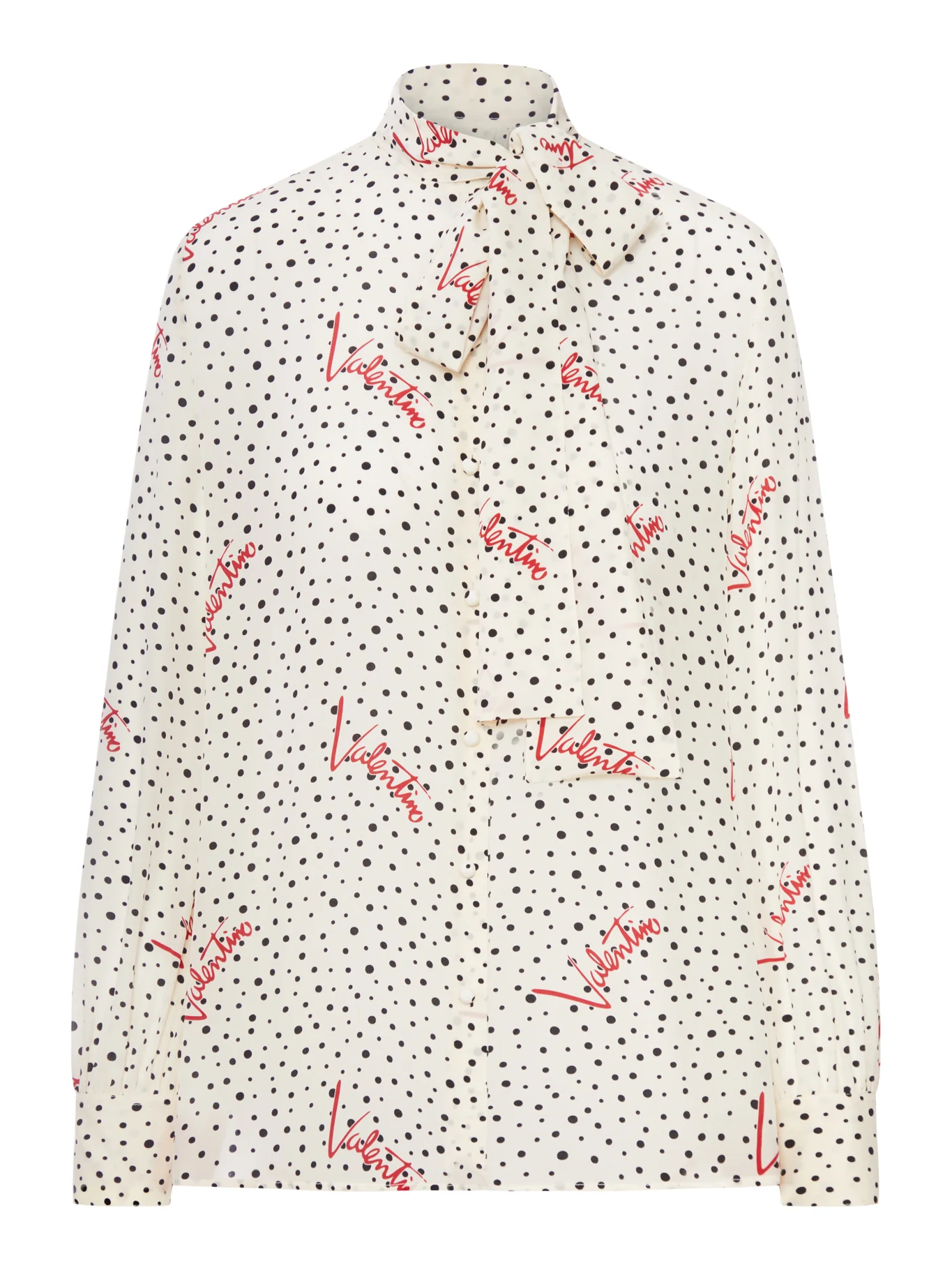 CREPE DE CHINE SHIRT WITH BUBBLES AND POLKA DOT
