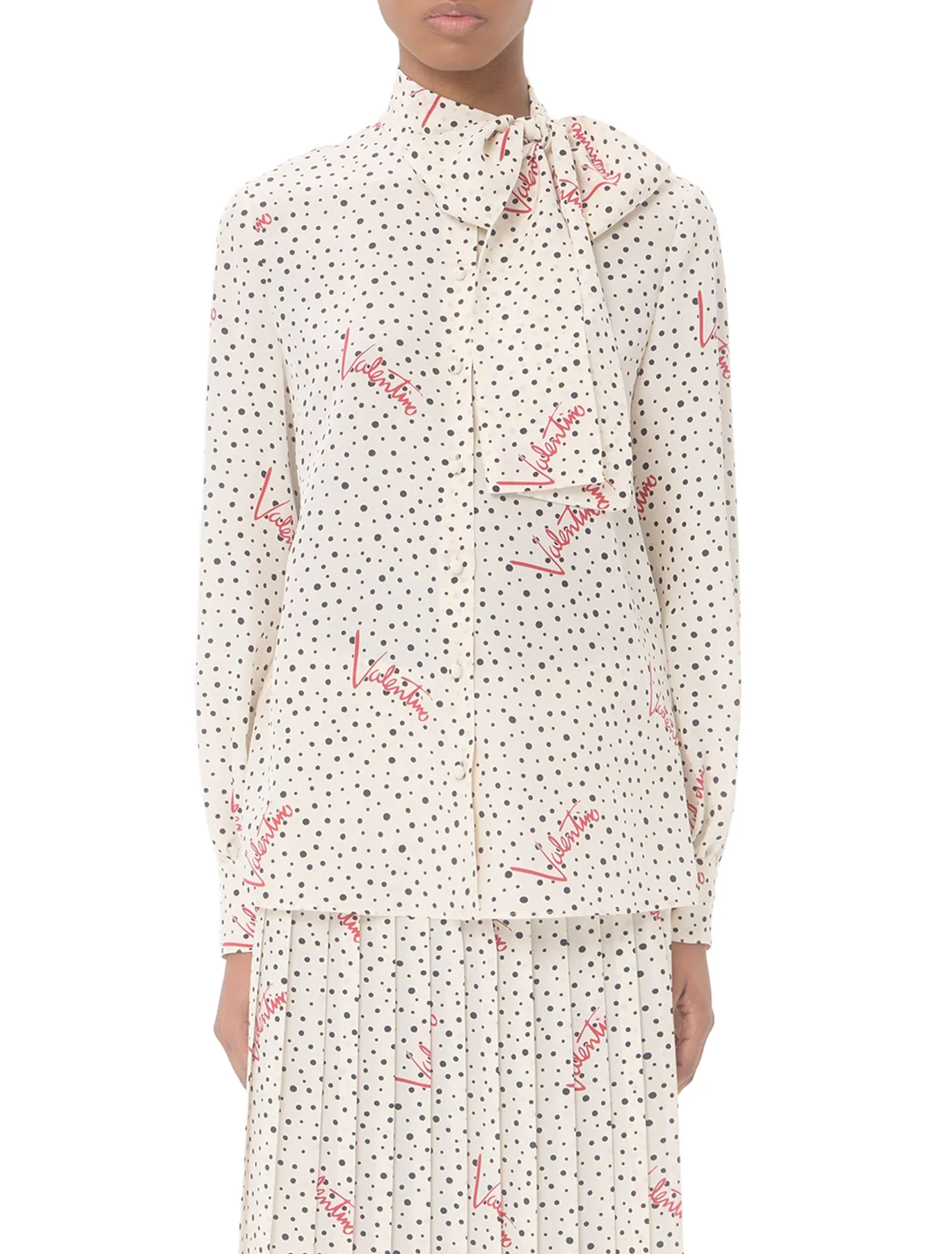 CREPE DE CHINE SHIRT WITH BUBBLES AND POLKA DOT - Image 3