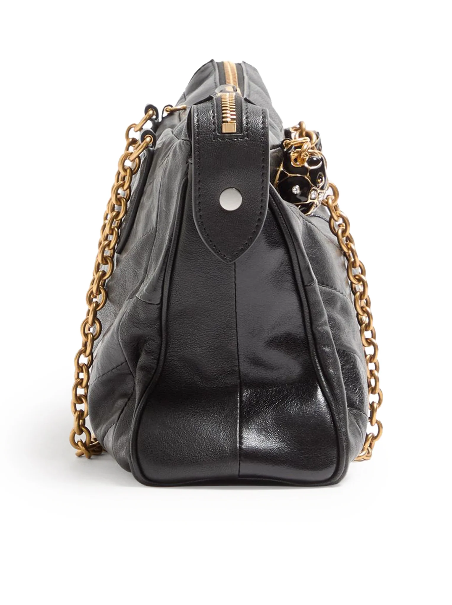 PANTHEA CHEVRON-PRINT NAPPA LEATHER SHOULDER BAG - Image 5