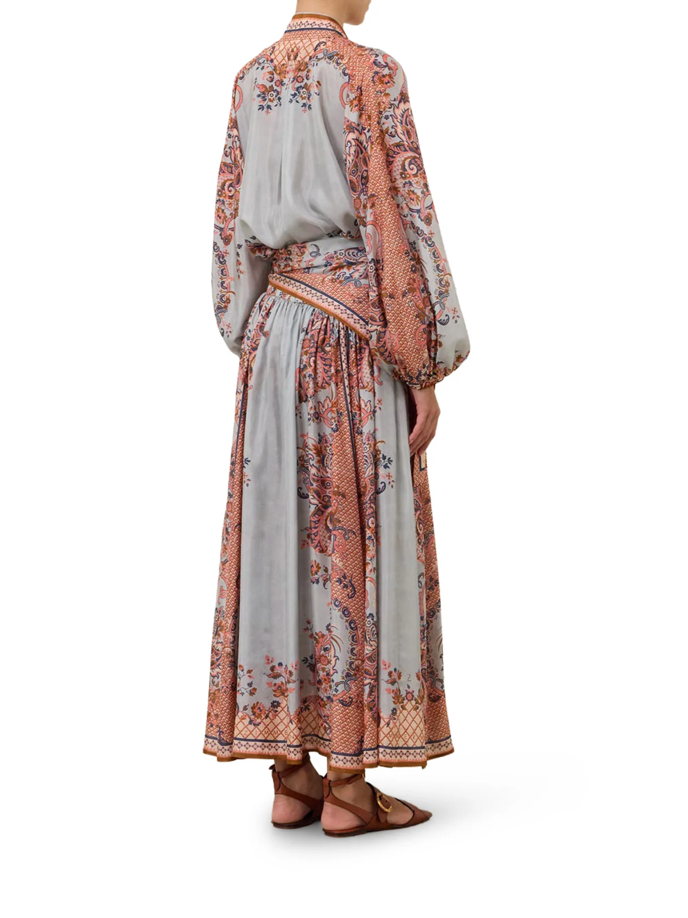 ASTER BLOUSE WITH NECK BOW IN PURE SILK - Image 4